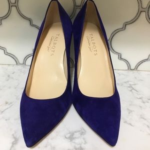 Talbots Indigo cobalt suede pumps
